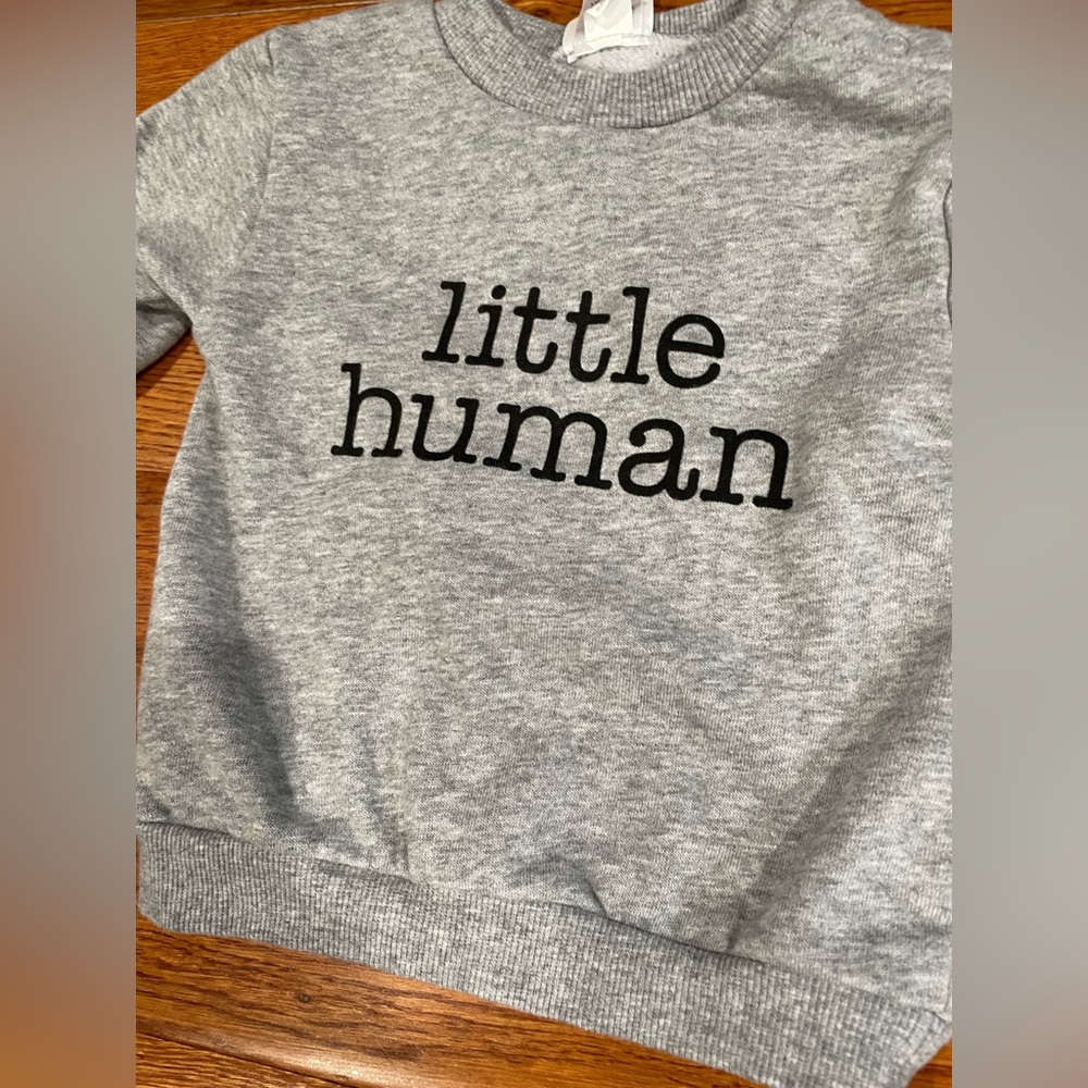 NWOT Indigo Little Human Gray Sweatshirt  6-12 months - Picture 2 of 5